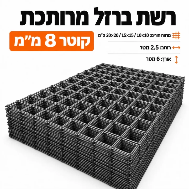 רשת ברזל מרותכת 8 מ״מ